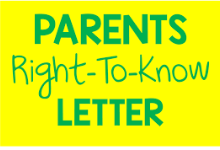 Parent Right to Know Letters